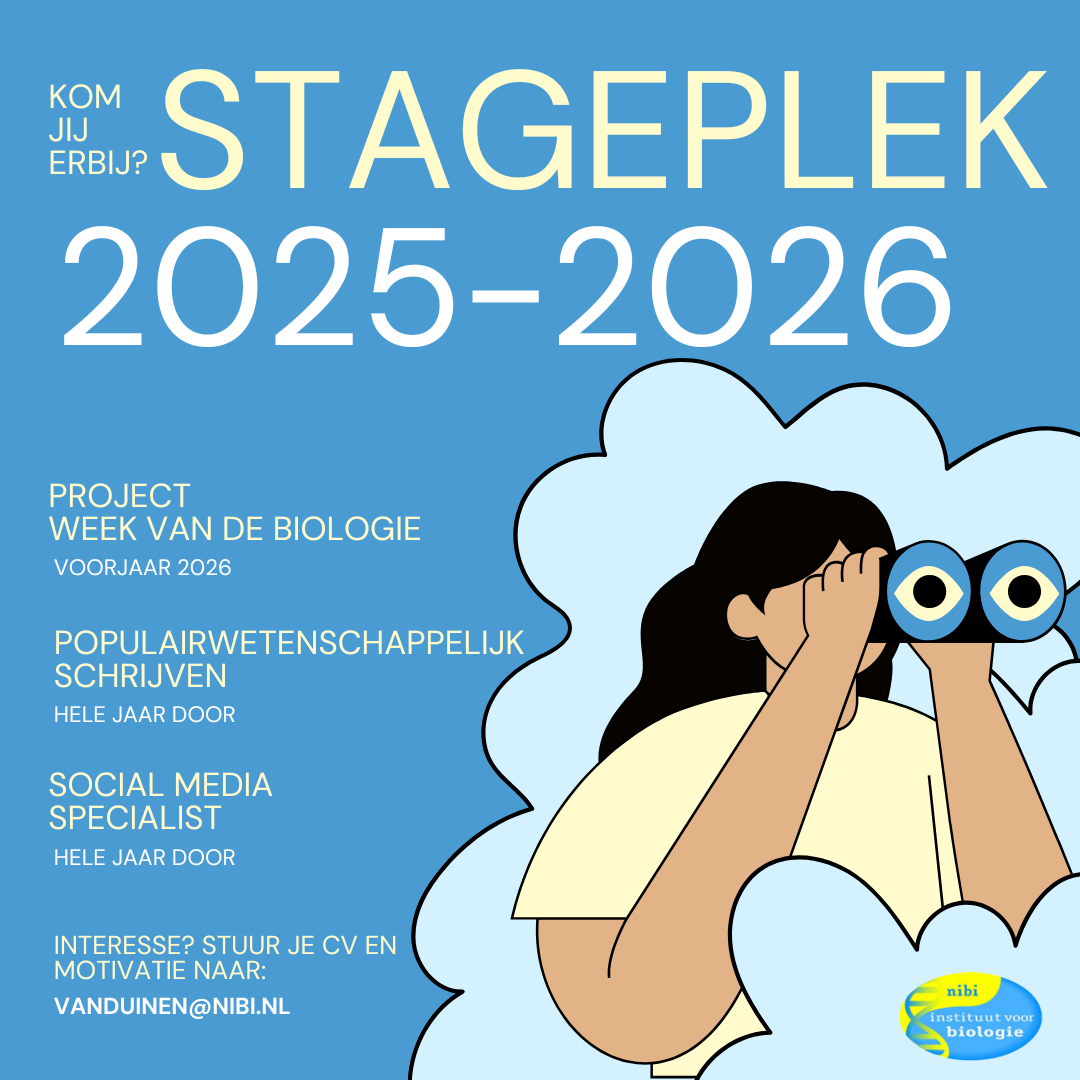 Stageplek Wetenschapscommunicatie bij NIBI: Ken jij een geschikte kandidaat? Stageplek Wetenschapscommunicatie bij NIBI: Ken jij een geschikte kandidaat?